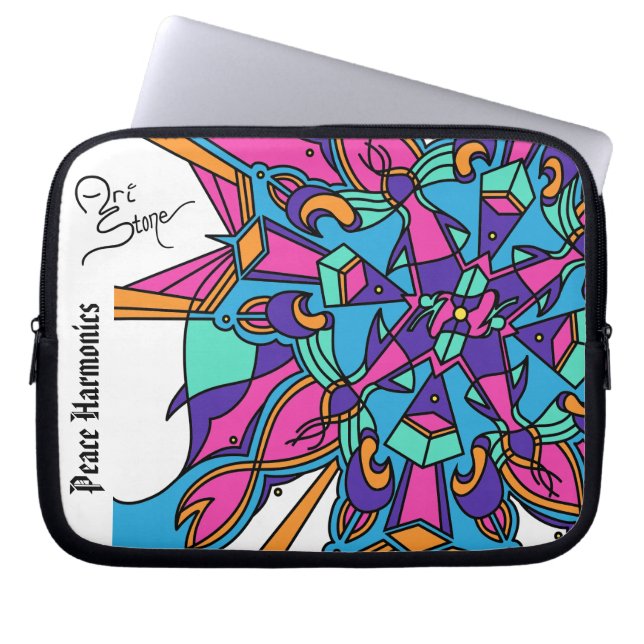 Housse Pour Ordinateur Portable Douille d'harmoniques de paix (Devant)