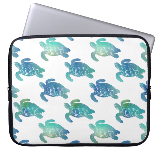 Housse Pour Ordinateur Portable Douille d'ordinateur portable de vert bleu de (Devant)