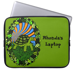 Housse Pour Ordinateur Portable Douille heureuse d'ordinateur portable de tortue