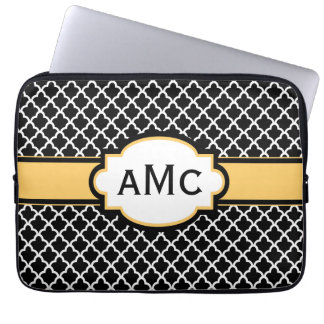 Housse Pour Ordinateur Portable Douille jaune noire d'ordinateur portable de