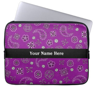 Housse Pour Ordinateur Portable Douille pourpre d'ordinateur portable de Bandana