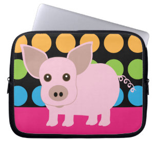Housse Pour Ordinateur Portable Douille rose d'ordinateur portable de porc