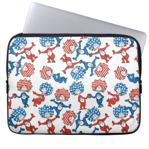 Housse Pour Ordinateur Portable Dr. Seuss   Chose Un Chose Deux Motif Drapeau Amér