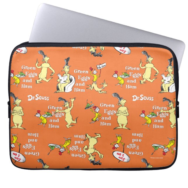 Housse Pour Ordinateur Portable Dr. Seuss Les Œufs verts au jambon Motif de person (Devant)