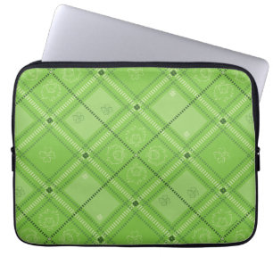 Housse Pour Ordinateur Portable Dr. Seuss motif carreaux jour de la Saint-Patric