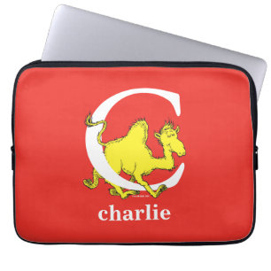 Housse Pour Ordinateur Portable Dr Seuss's ABC : Letter C - White Add Your Name