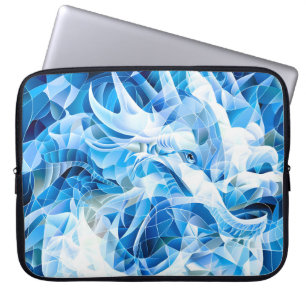 Housse Pour Ordinateur Portable Dragon de Mosaïque Ciel Bleu