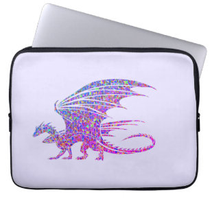 Housse Pour Ordinateur Portable Dragon de mosaïque Extraordinaire violet