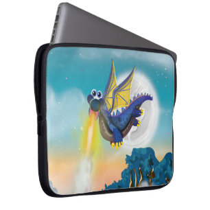 Housse Pour Ordinateur Portable Dragon Soufflant des Flammes