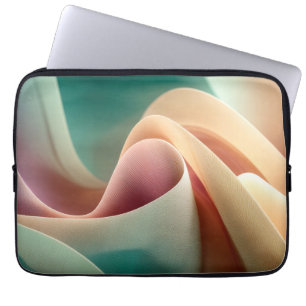 Housse Pour Ordinateur Portable Drapé abstrait avec dégradé pastel