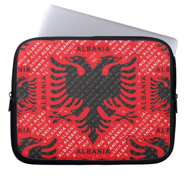 Housse Pour Ordinateur Portable Drapeau albanais motif 2 (Devant)