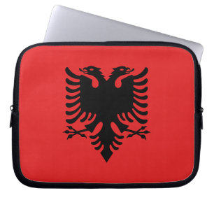 Housse Pour Ordinateur Portable Drapeau albanais patriotique