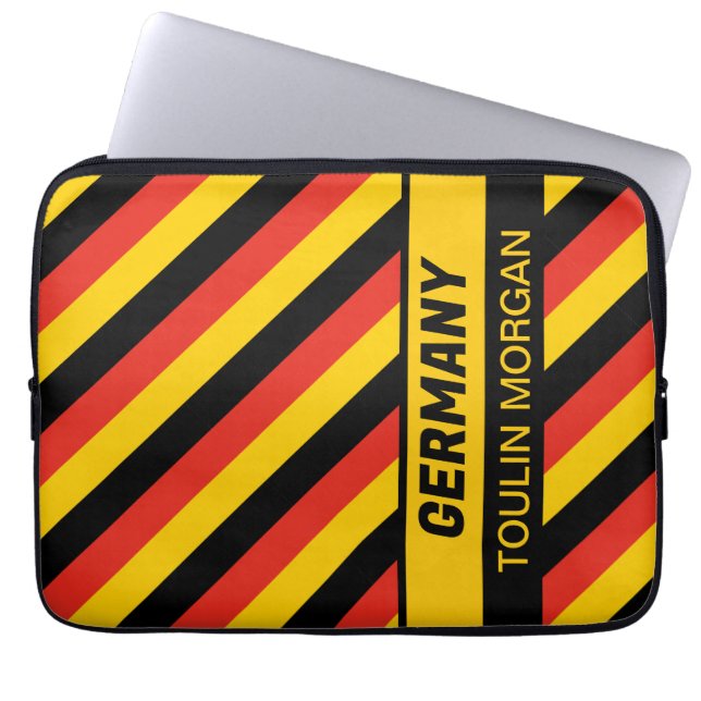 Housse Pour Ordinateur Portable Drapeau allemand personnalisé (Devant)