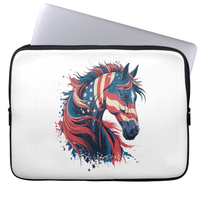 Housse Pour Ordinateur Portable Drapeau américain (Devant)