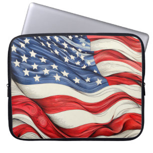 Housse Pour Ordinateur Portable Drapeau américain