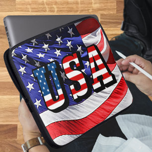 Housse Pour Ordinateur Portable Drapeau américain