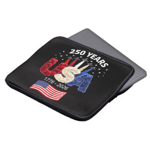 Housse Pour Ordinateur Portable Drapeau américain 250e anniversaire des États-Unis
