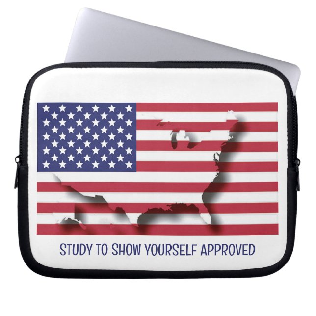 Housse Pour Ordinateur Portable Drapeau américain patriotique personnalisé (Devant)