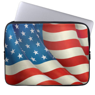 Housse Pour Ordinateur Portable Drapeau coloré des États-Unis