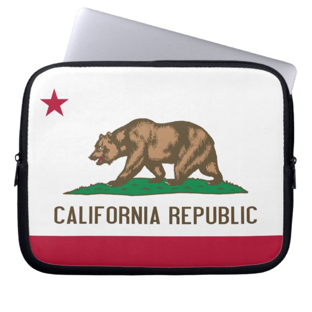 Housse Pour Ordinateur Portable Drapeau de Californie (Devant)