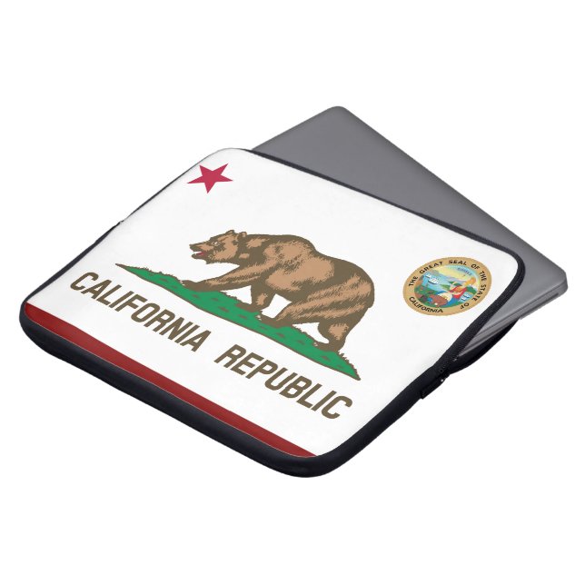 Housse Pour Ordinateur Portable Drapeau de Californie (Devant haut)