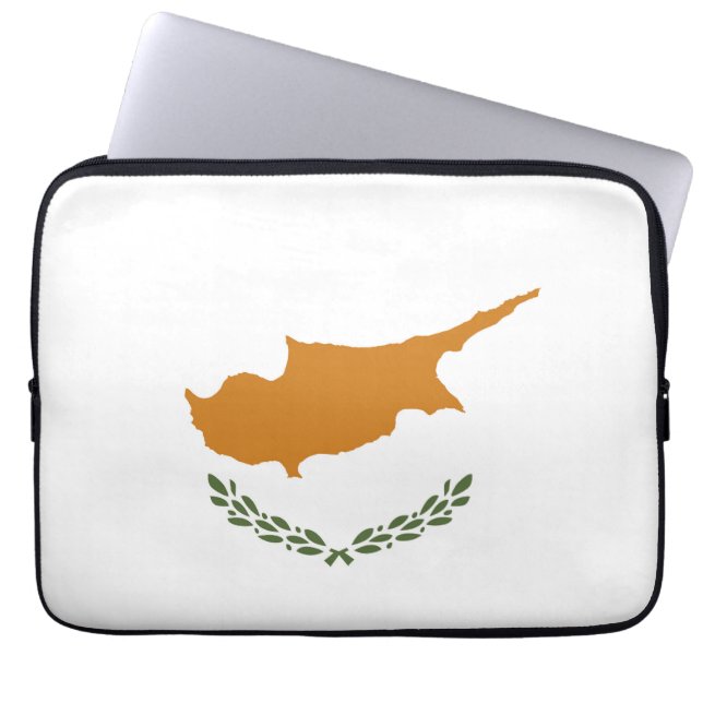 Housse Pour Ordinateur Portable Drapeau de Chypre (Devant)