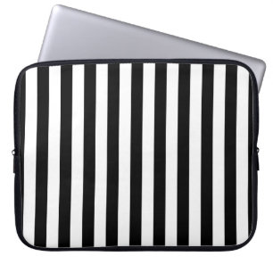 Housse Pour Ordinateur Portable drapeau de Cornouailles rayures noir blanc motif d