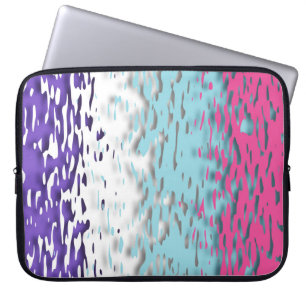 Housse Pour Ordinateur Portable Drapeau de fierté multisexuel funky trippy ondulé