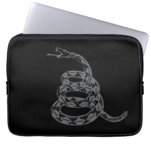 Housse Pour Ordinateur Portable Drapeau de Gadsden Ne Marchez pas sur Moi Gris