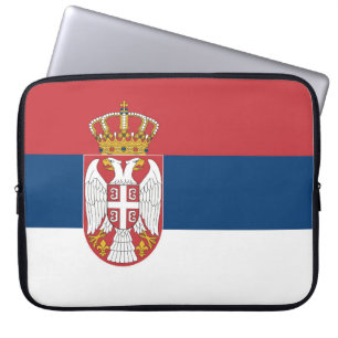 Housse Pour Ordinateur Portable Drapeau de la Serbie