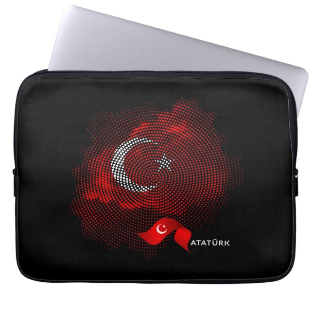 Housse Pour Ordinateur Portable Drapeau de la Turquie (Devant)