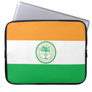 Housse Pour Ordinateur Portable Drapeau de la ville de Miami (Floride)