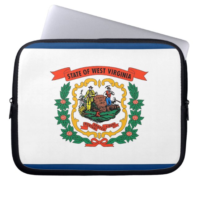 Housse Pour Ordinateur Portable Drapeau de la Virginie-Occidentale (Devant)