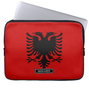 Housse Pour Ordinateur Portable Drapeau de l'Albanie