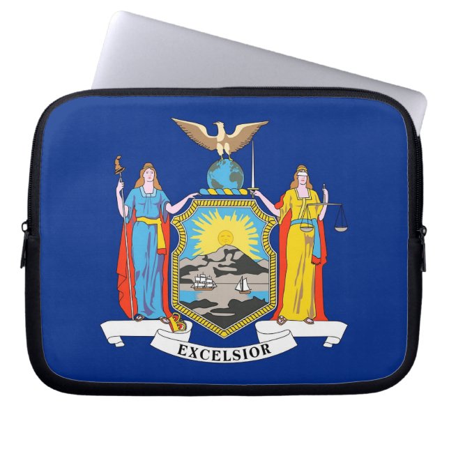 Housse Pour Ordinateur Portable Drapeau de l'État de New York (Devant)
