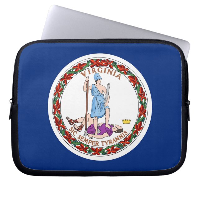 Housse Pour Ordinateur Portable Drapeau de l'État de Virginie (Devant)
