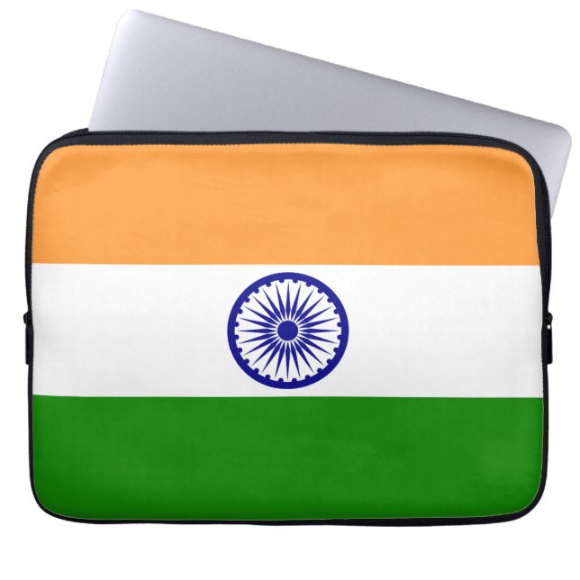 Housse Pour Ordinateur Portable Drapeau de l'Inde (Devant)