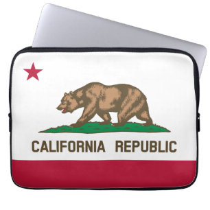 Housse Pour Ordinateur Portable Drapeau de l'ours de Californie : État de Cali Gol
