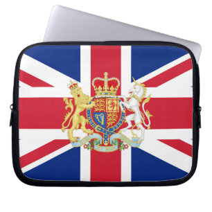 Housse Pour Ordinateur Portable Drapeau de l'Union du jubilé de diamant et crête r