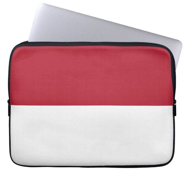 Housse Pour Ordinateur Portable Drapeau de Monaco (Devant)