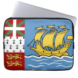 Housse Pour Ordinateur Portable Drapeau de Saint-Pierre-et-Miquelon