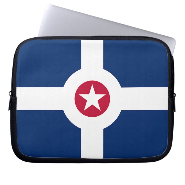 Housse Pour Ordinateur Portable Drapeau de ville d'Indianapolis (Devant)