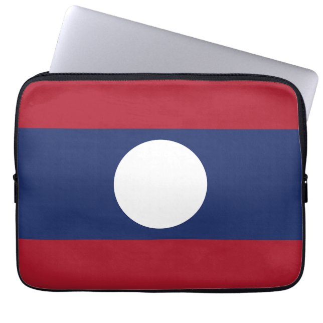 Housse Pour Ordinateur Portable Drapeau du Laos (Devant)