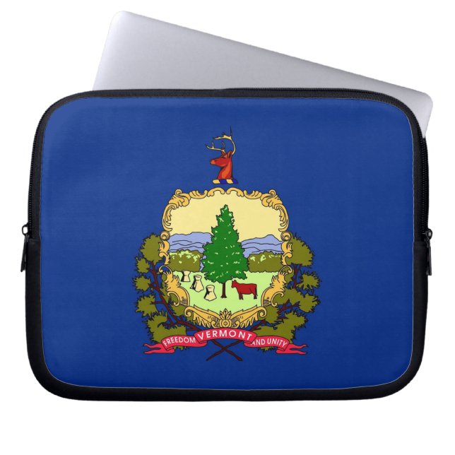 Housse Pour Ordinateur Portable Drapeau du Vermont (Devant)