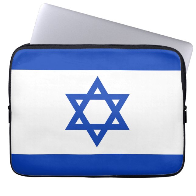 Housse Pour Ordinateur Portable Drapeau Israël (Devant)