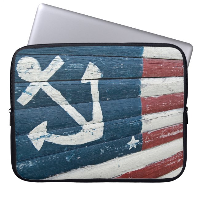 Housse Pour Ordinateur Portable Drapeau Nautique américain (Devant)