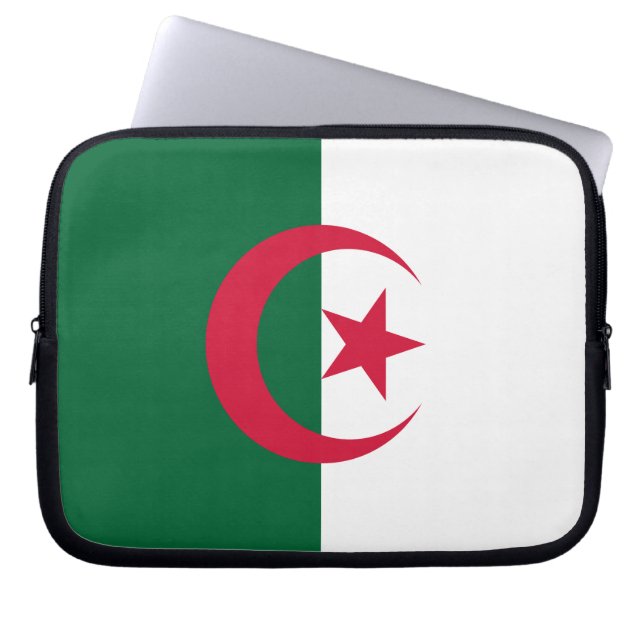 Housse Pour Ordinateur Portable Drapeau patriotique algérien (Devant)