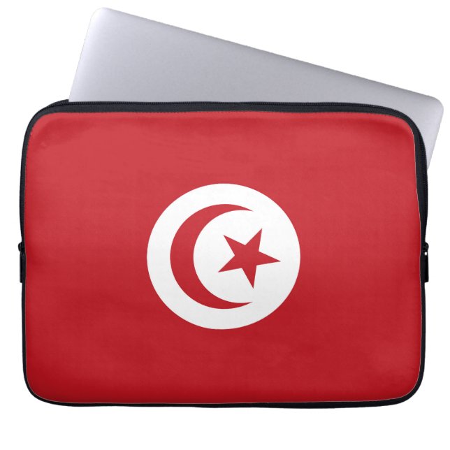 Housse Pour Ordinateur Portable Drapeau tunisien (Devant)