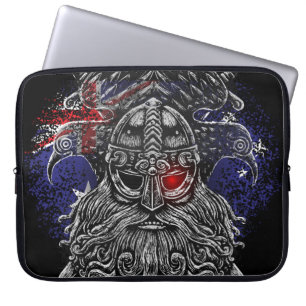 Housse Pour Ordinateur Portable Drapeaux australiens mythologie viking épées corbe