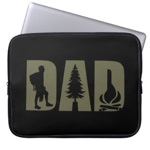 Housse Pour Ordinateur Portable Drôle camping camper randonnée hiker papa